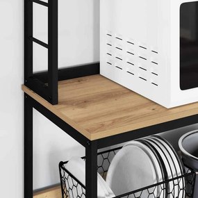 vidaXL Ράφι Κουζίνας 5 επιπέδων 80 x 40 x 168 εκ Επεξεργασμένο ξύλο