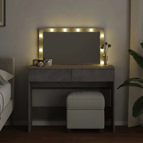 vidaXL Μπουντουάρ με LED Γκρι Σκυροδέματος 100x40x120 εκ.