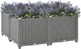 vidaXL Ζαρντινιέρα 80 x 80 x 38 εκ. από Πολυπροπυλένιο