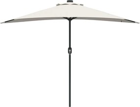 vidaXL Ομπρέλα Κήπου Άμμος 294 x 150 x 224 εκ Πολυεστέρας και Χάλυβας