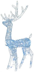 vidaXL Χριστουγεννιάτικοι Τάρανδοι 2 τεμ. Ψυχρό Λευκό 120 εκ. Ακρυλικό