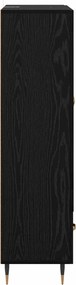 vidaXL Highboard Μαύρη Οξυά 69,5 x 31 x 115 εκ. Επεξεργασμένο Ξύλο