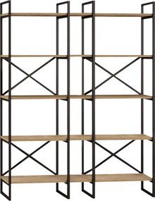 Βιβλιοθήκη Dusan Megapap χρώμα sepet oak 143,5x30x175εκ.