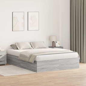 Κρεβάτι Αποθήκευσης Γκρι Σονομα 140x200 εκ