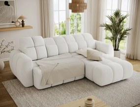 Γωνιακός καναπές Comfora-Λευκό-Δεξιά