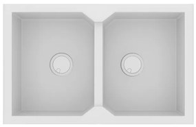 Sanitec Granite 818 Bianco Γρανιτένιος Νεροχύτης 86 2B 90cm