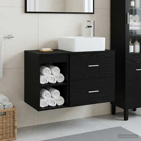 vidaXL Σετ Επίπλων Μπάνιου 2 pcs Μαύρη Δρυς Επεξεργασμένο Ξύλο