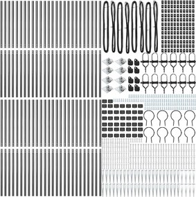 vidaXL Στύλος Περιφράξεων 52 pcs Γκρι 3,2 x 3,2 x 225 εκ