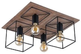 Φωτιστικό Οροφής Ξύλο Coba Antique 9044 Nowodvorski-9044-Καφέ 9044