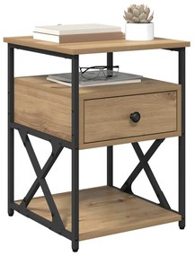 vidaXL Κομοδίνο Artisan Oak 40 x 42 x 55 εκ Επεξεργασμένο ξύλο