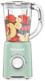 Μπλέντερ Techwood TBL-782, 500W, 1.5 λίτρο, 2 ταχύτητες + impulsi, μαχαίρια Stomaneni, ανοιχτό πράσινο