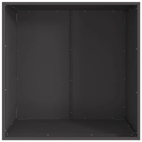 vidaXL Τζάκι Τετράγωνο Μαύρο 80x80x43 εκ. Ατσάλι