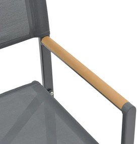 Καρέκλα - Πολυθρόνα σκηνοθέτη Mabu ανθρακί αλουμίνιο 56x48x86 εκ. 56x48x86 εκ.