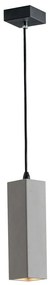 Φωτιστικό Οροφής Kruk I-KRUK-Q-S1 1xGU10 Φ7cm 130cm Grey Luce Ambiente Design Cement