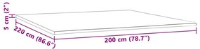 Ανώστρωμα 200x220x5 εκ. - Λευκό