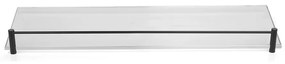 Ραφιέρα Μπάνιου Διάφανη Mensole 064455 40x10x4cm Black-Clear Karag Stainless Steel,Glass