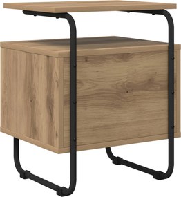 vidaXL Κομοδίνο 2 τμχ. Artisan Δρυς Επεξεργασμένο Ξύλο
