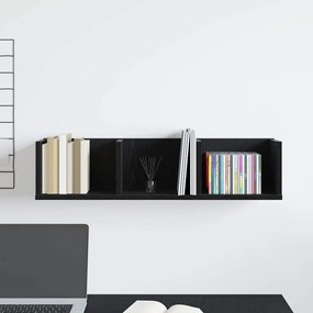 vidaXL Ράφι Τοίχου Μαύρη δρυς 75 x 18 x 18 εκ. Επεξεργασμένο ξύλο