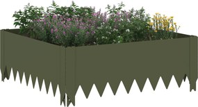 VidaXL Περίγραμμα γκαζόν 60 x 60 x 20 εκ Ατσάλι Λαδί