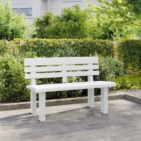 vidaXL Παγκάκι Κήπου Λευκό 110 x 52 x 71 εκ. από Πολυπροπυλένιο