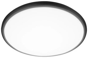 Πλαφόν Οροφής Ø32 cm Led 24w 3000K 1680lm IP54 Αλουμίνιο Μαύρο / Λευκό PC  Diffuser Viokef Roni 4243000