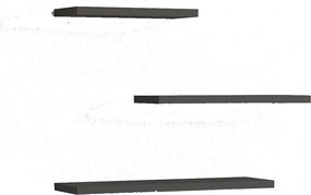 Ράφι Τοίχου Ανθρακί LEILA 50x2x14