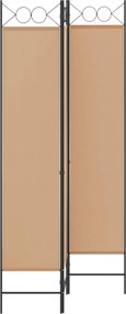 vidaXL 3-Panel Room Divider Μπεζ 120 x 200 cm Ύφασμα