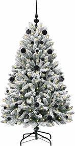 vidaXL Τεχνητό Χριστουγεννιάτικο Δέντρο Πράσινο και Λευκό 150 cm