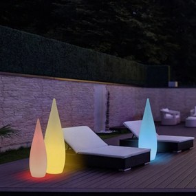 Φωτιστικό Κήπου Επαναφορτιζόμενο Palmas R45101901 RGBW-LED Ip44 D37x120cm White RL Lighting