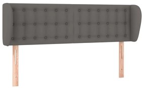 vidaXL Κεφαλάρι με Πτερύγια Γκρι 147x23x78/88 εκ. Συνθετικό Δέρμα