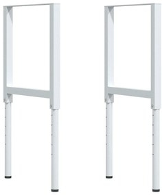 vidaXL Πάγκος Εργασίας Ορθογώνιος 100x60x(71,5-98) εκ Μασίφ Ξύλο Δρυός