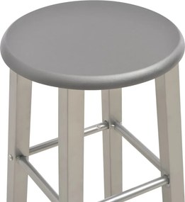 vidaXL Σκαμπό Μπαρ 2 τεμ. Ανθρακί από MDF