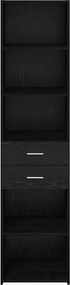 vidaXL Highboard Μαύρη Οξυά 45 x 42,5 x 185 εκ. Επεξεργασμένο ξύλο