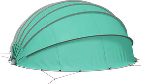 vidaXL Θόλος πισίνας Πράσινο 592 x 590 x 275 εκ.