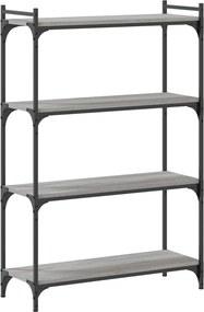 vidaXL Βιβλιοθήκη 4 Επιπέδων Γκρι Sonoma 80x30x120 εκ. Επεξεργ. Ξύλο