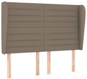vidaXL Κρεβάτι Boxspring με Στρώμα Taupe 140x200 εκ. Υφασμάτινο