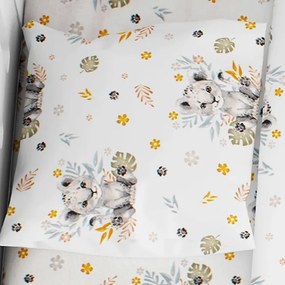 Βρεφική Μαξιλαροθήκη (35x45) Dimcol Lion Cub 531 Grey