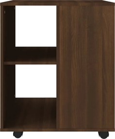 vidaXL Ντουλάπι Με Ροδάκια Καφέ Δρυς 60 x 53 x 72 εκ. Επεξεργ. Ξύλο