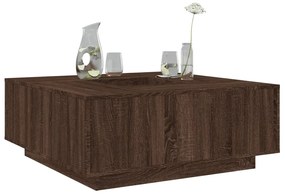 vidaXL Τραπεζάκι Σαλονιού Καφέ Δρυς 100x100x40 εκ. Επεξεργασμένο Ξύλο