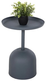 ΤΡΑΠΕΖΙ ΒΟΗΘΗΤΙΚΟ ΣΤΡΟΓΓΥΛΟ DELBEL HM4261.05 ΜΕΤΑΛΛΟ ΜΠΛΕ ΣΚΟΥΡΟ Φ39,5x53,5Υ εκ.