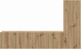 vidaXL Σετ επίπλου τηλεόρασης 3 pcs Artisan Oak Επεξεργασμένο ξύλο