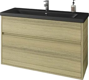 Drop Instinct 100 Natural/Black - Βάση Επίπλου Με Μαύρο Νιπτήρα (100x46)