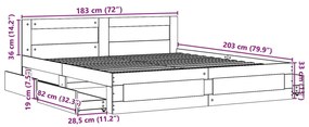 ΠΛΑΙΣΙΟ ΚΡΕΒΑΤΙΟΥ ΜΕ ΚΕΦΑΛΑΡΙ ΛΕΥΚΟ 180X200ΕΚ. ΜΑΣΙΦ ΕΠΕΞ. ΞΥΛΟ 3295541