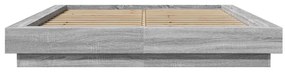 vidaXL Πλαίσιο Κρεβατιού Γκρι Sonoma 135x190 εκ. Επεξεργασμένο Ξύλο