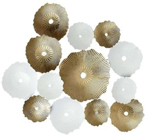 Διακοσμητικό Τοίχου ICY350 84x5,5x72,5cm White-Gold Espiel Metal