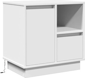 vidaXL Κομοδίνο 2 pcs Λευκό 50 x 34,5 x 50 εκ. Επεξεργασμένο ξύλο