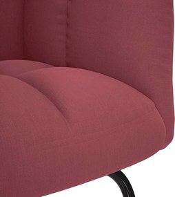 vidaXL Κουνιστή Πολυθρόνα Μπορντό Υφασμάτινη