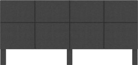 vidaXL Κεφαλάρι Σκούρο Γκρι 200 x 200 εκ. Υφασμάτινο