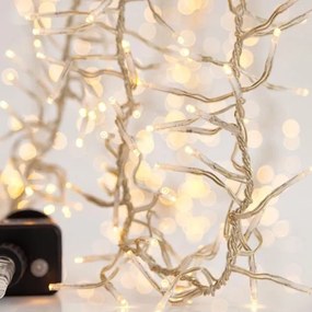 Eurolamp Σειρά Cluster - Φοίνικας 1152 LED Θερμό 18m Με 8 Προγράμματα Και Μνήμη IP44 Διαφανές Καλώδιο 600-11343