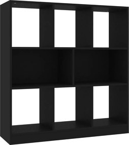 vidaXL Βιβλιοθήκη Μαύρη 97,5 x 29,5 x 100 εκ. από Επεξ. Ξύλο